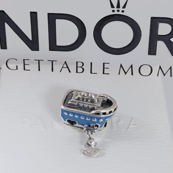 Pandora Anchored Cruise Ship Charm S925 Sterling Silver with box - Picture 1 of 7